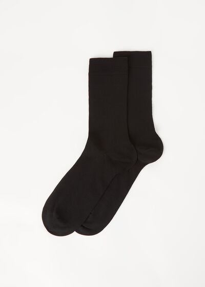 Chaussettes courtes en satin de coton pour homme