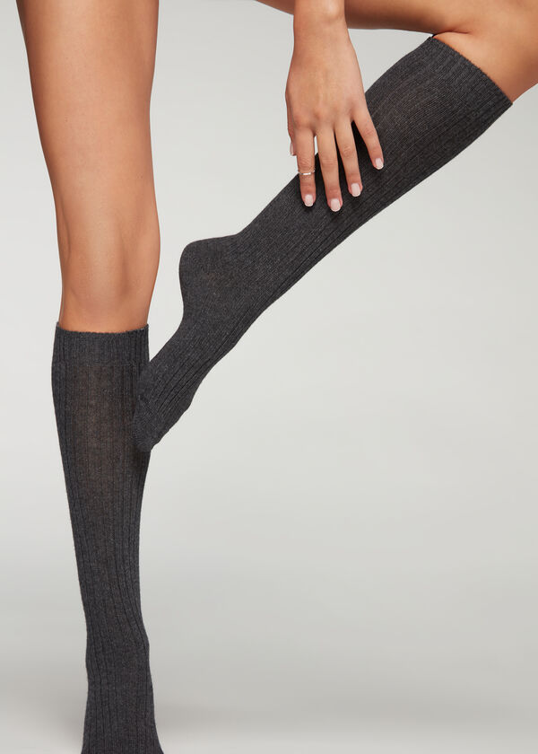 Calzedonia Chaussettes hautes - grey/gris 