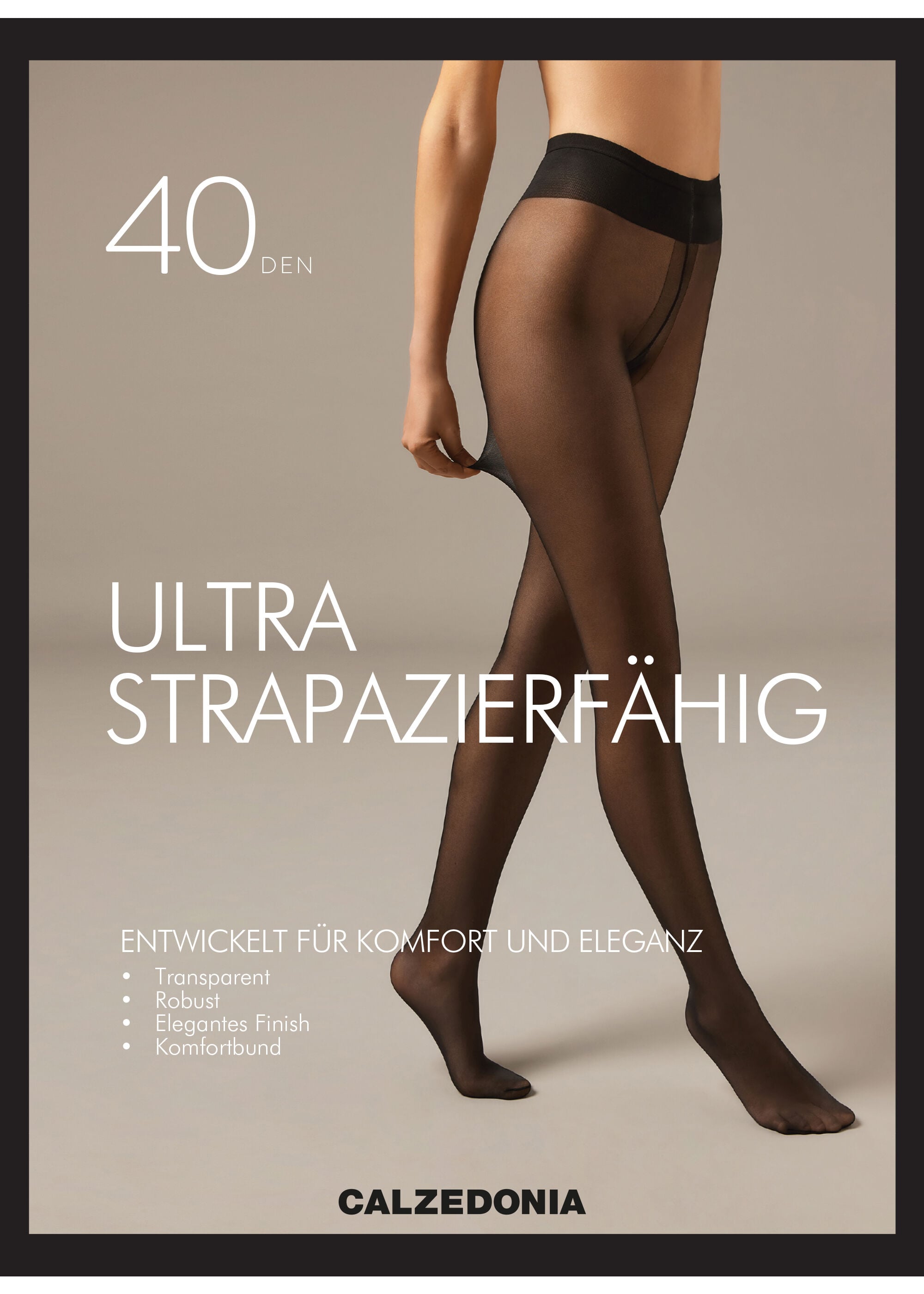 Transparente Strumpfhose Ultra Strapazierfähig 40 Denier