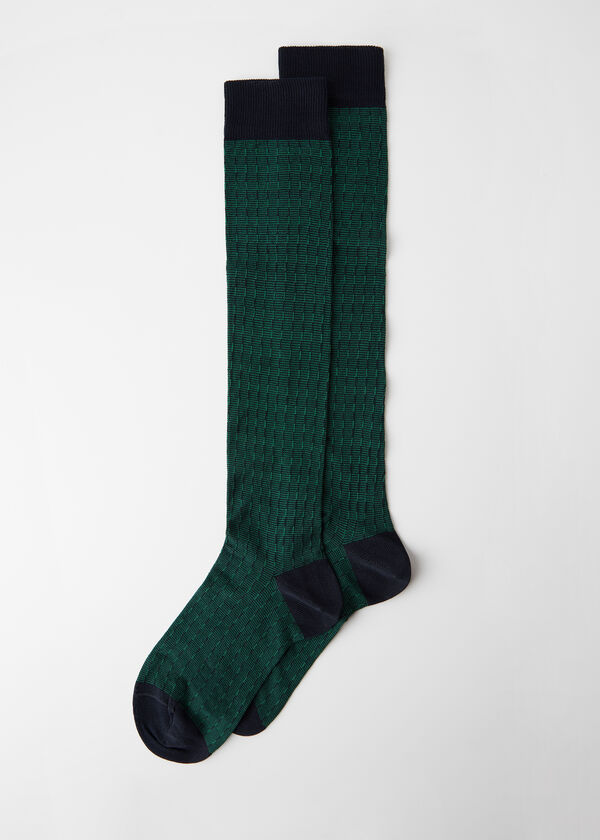 Men’s Geometric Design Long Socks