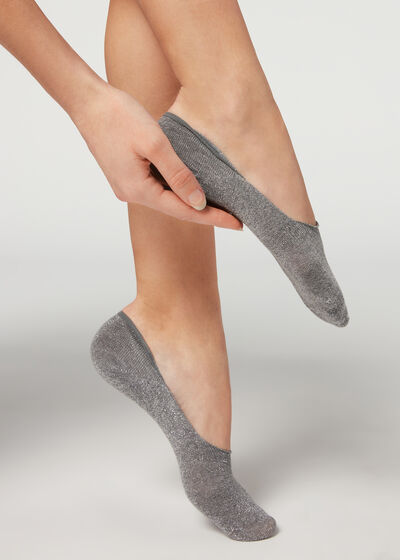 Onzichtbare katoenen sokken met glitter