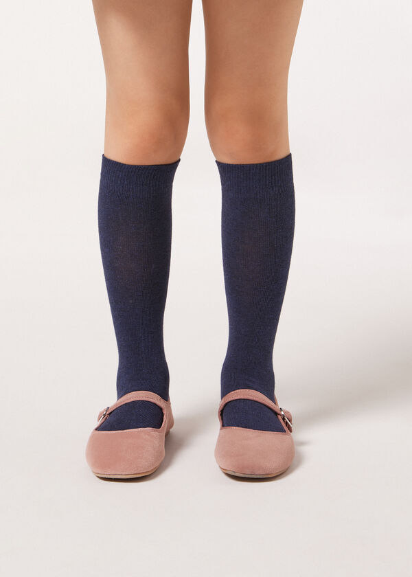 Kids’ Breathable Cotton Long Socks