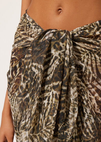 Long Tropical Print Sarong