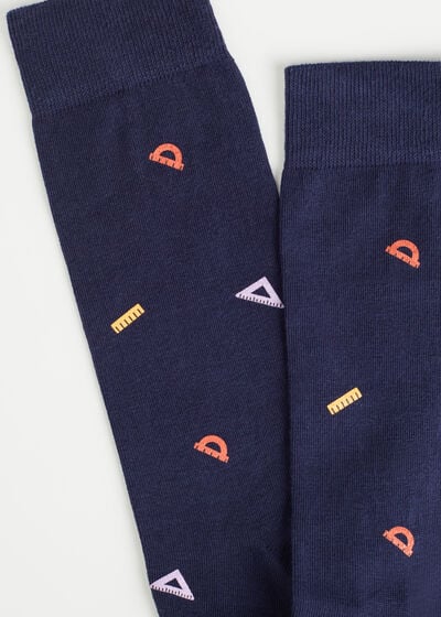 Krátké pánské ponožky s kancelářským motivem