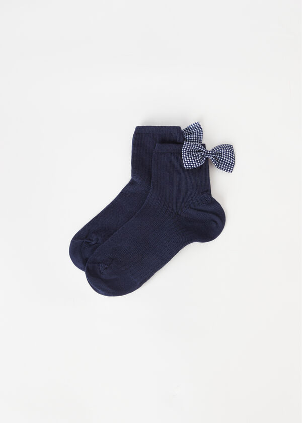 Girls’ Bow Short Socks