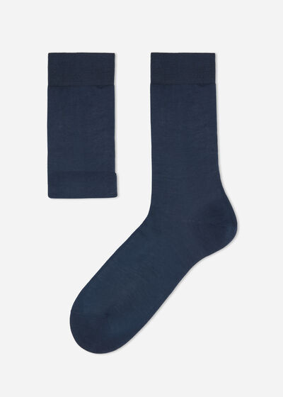 Kurze Herrensocken mit Fil d‘Ecosse