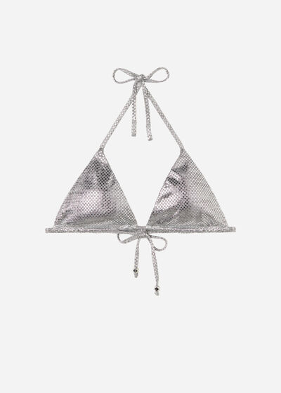 Triangle Bikini Top with Removable Padding Light Reflections