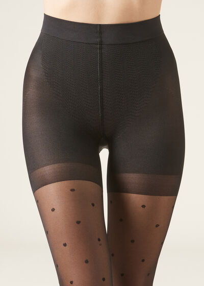 Polka Dot Total Shaper Tights