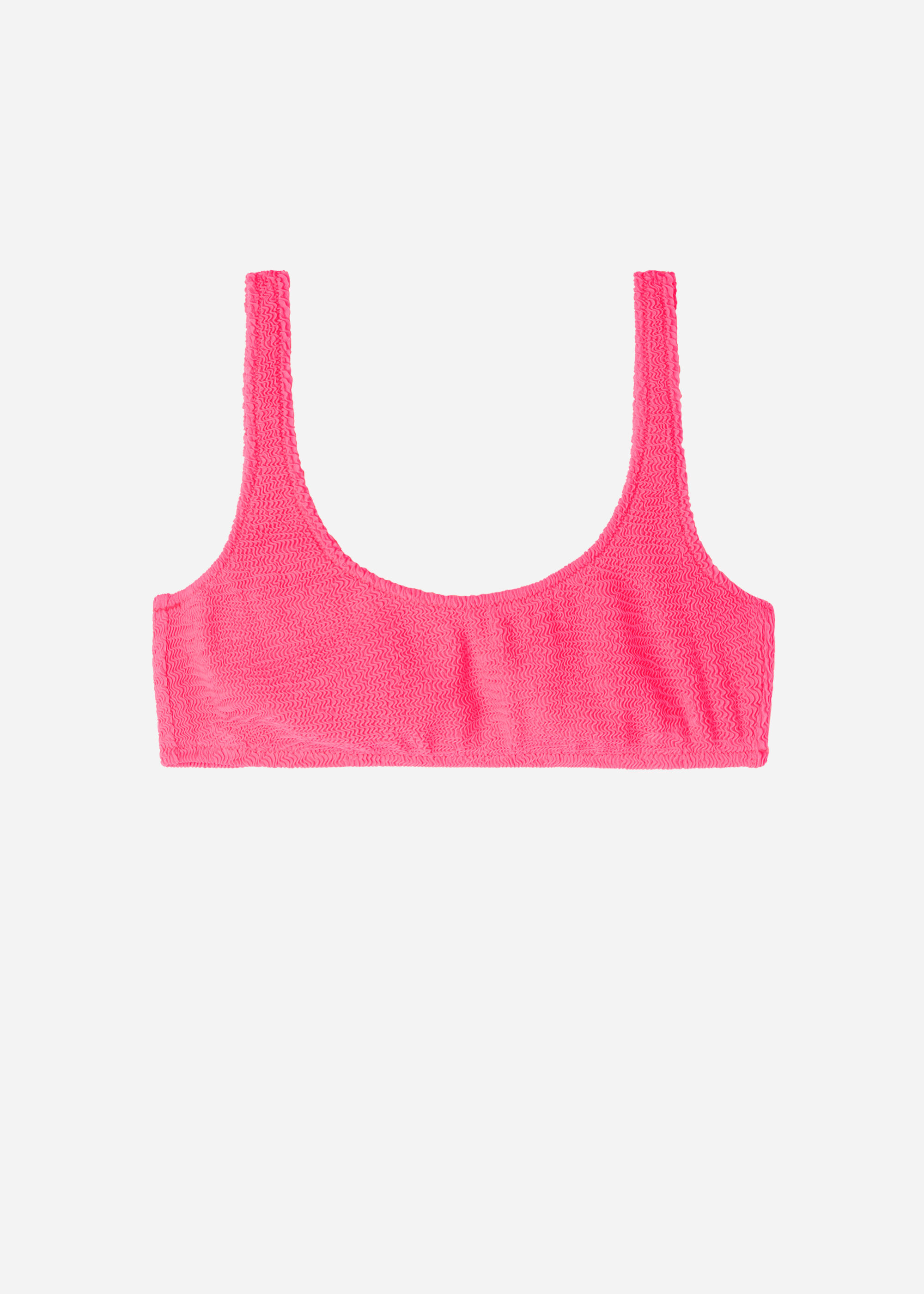 Sporty Look Brassiere Bikini Top Crinkle Waves