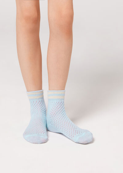 Ajurlu Kısa Kız Çocuk Çorabı