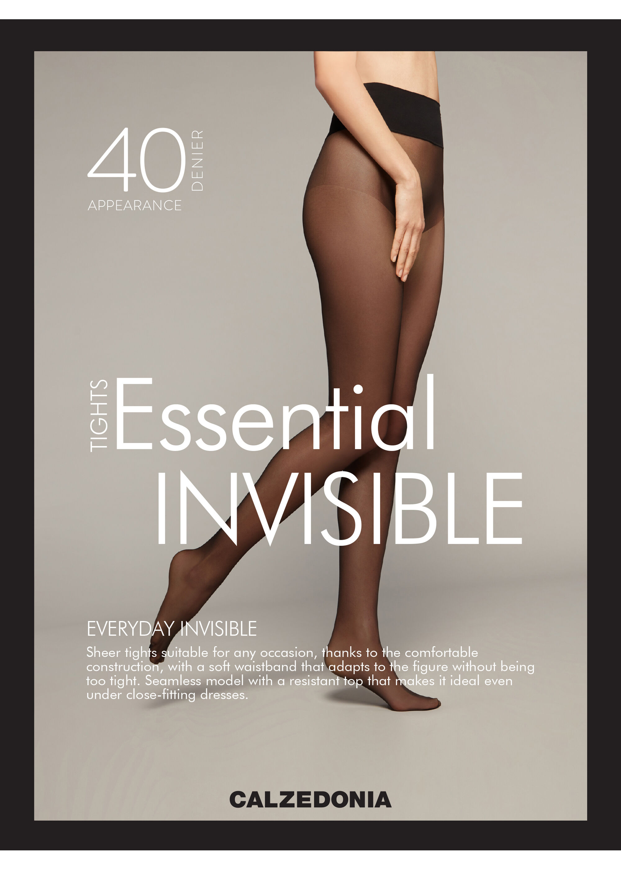 Collants transparents 40 deniers essentiels invisibles