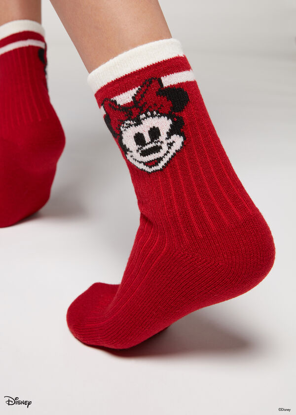 Kratke čarape s božićnim uzorkom i likom Disneyjeve junakinje Minnie
