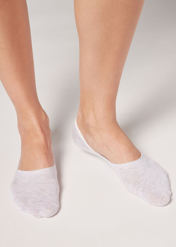 calcetines de hombre tobilleros en algodon sin costuras ni goma blancos