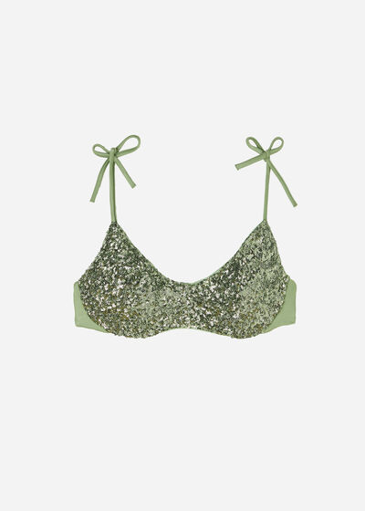 Padded Crop Bikini Top Cannes