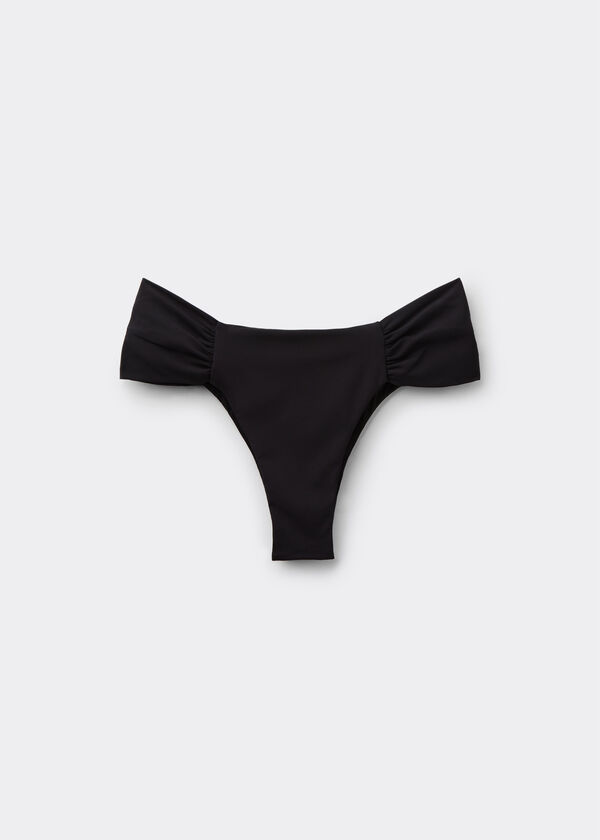 Premium Fit Ruched Brazilian Bikini Bottoms