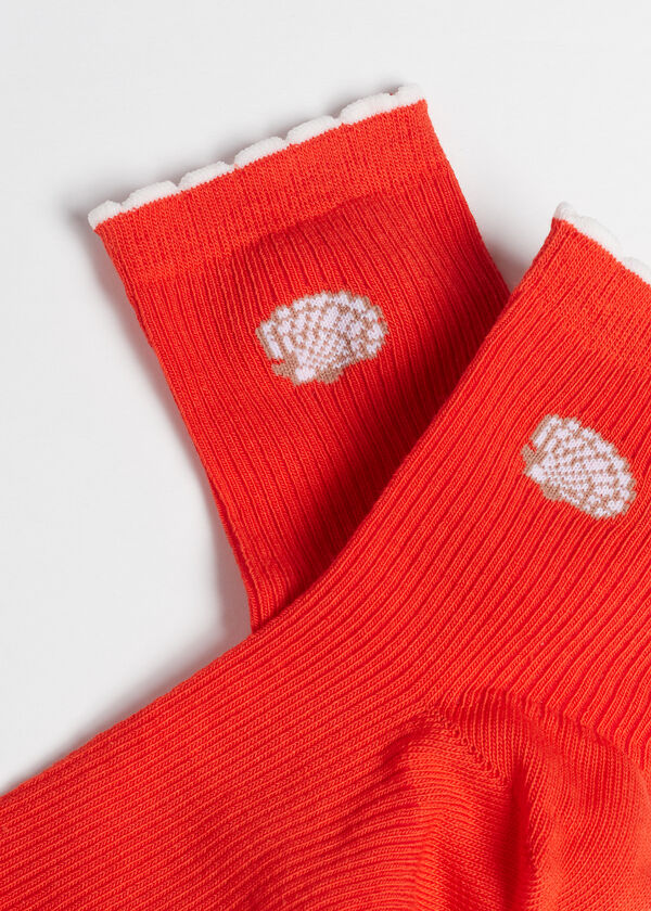 Kratke čarape s morskim uzorkom za djevojčice