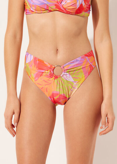 Braguita Cintura Alta Bikini Tropical Pop