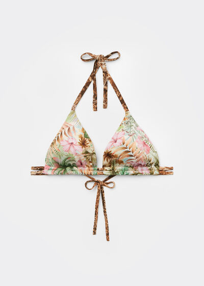 Triangelformad bikiniöverdel Wild Tropics