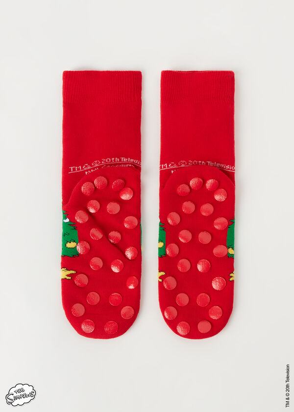 Ανδρικές Χριστουγεννιάτικες Αντιολισθητικές Κάλτσες Family The Simpson