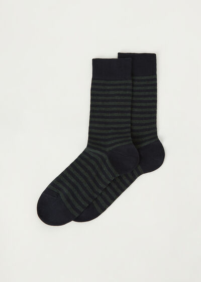 Pánske krátke ponožky s pásikovaným vzorom