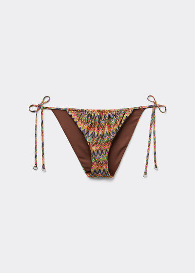 Slip cu Șnururi Costum de Baie Bright Optical