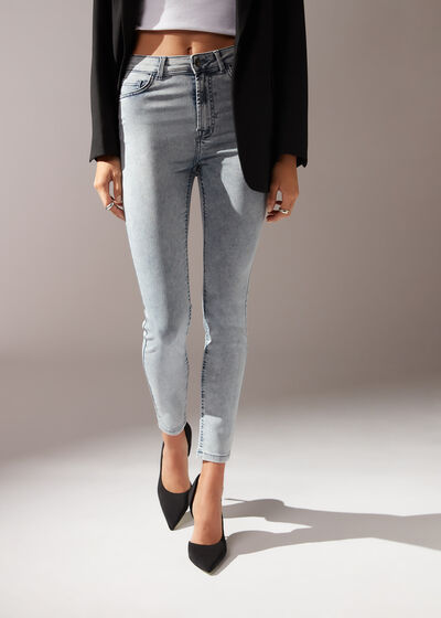High Waist Soft Touch Skinny Push Up Jeans