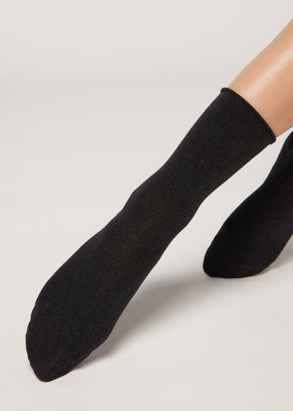 Krátke Bavlnené Ponožky bez Gumy