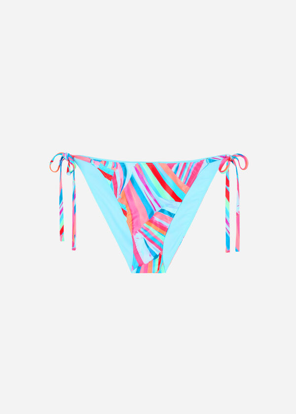 Bikinihose mit schmalen Bändchen Neon Summer