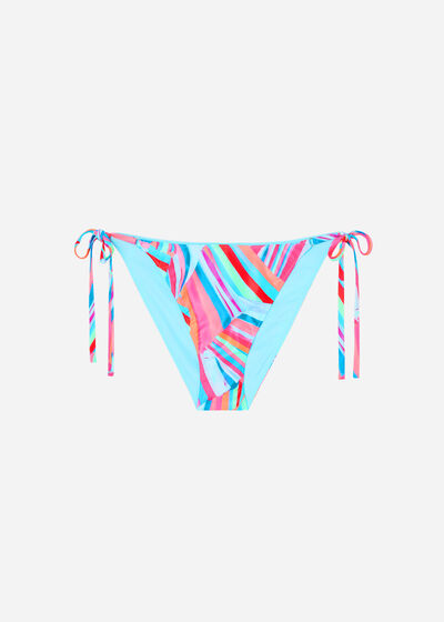 Bağcıklı Slip Bikini Altı Neon Summer