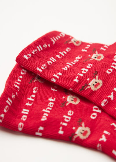 Dječje kratke čarape s božićnim uzorkom za cijelu obitelj