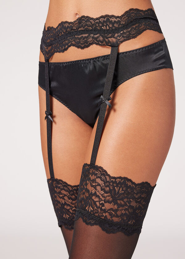 Sheer 40 Denier Stockings with Lace