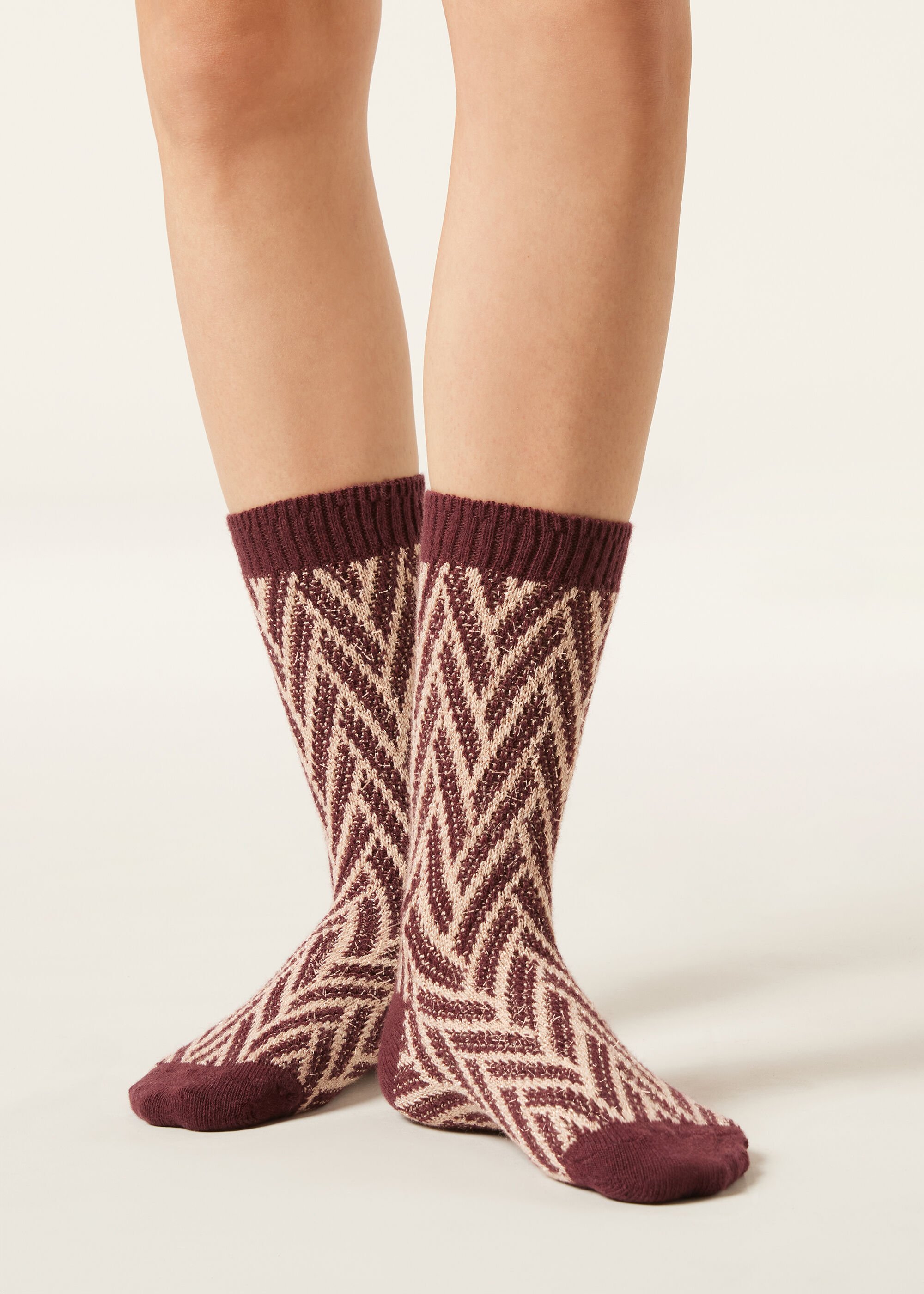 Krátke ponožky s trblietavým vláknom