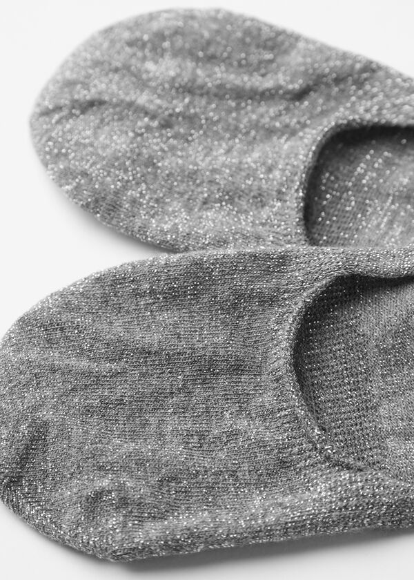 Calcetines invisibles de algodón con brillos