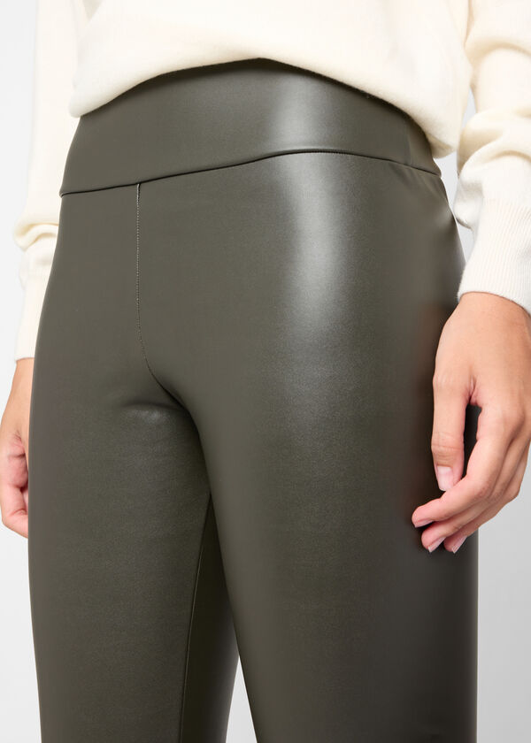 Thermal Leather-Look Trousers