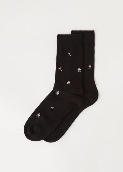 Men’s Ribbed Polka Dot Short Socks