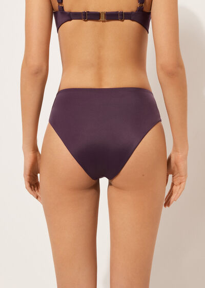Ruched High-Waisted Bikini Bottoms Scultura