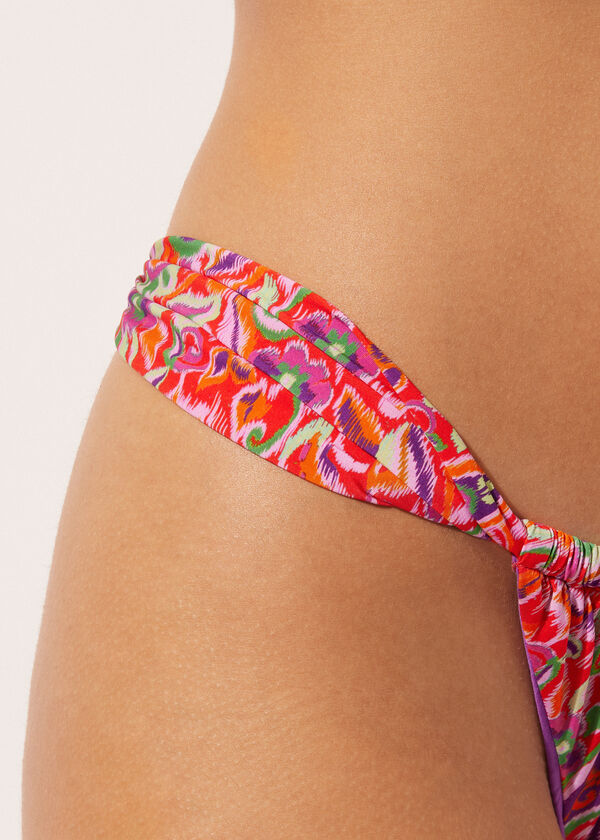 Slide Brazilian Bikini Bottoms Vibrant Paisley