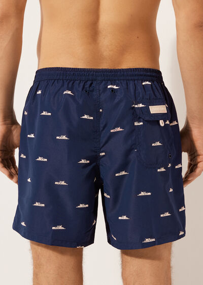 Bade-Boxershorts mit Muster für Herren Formentera