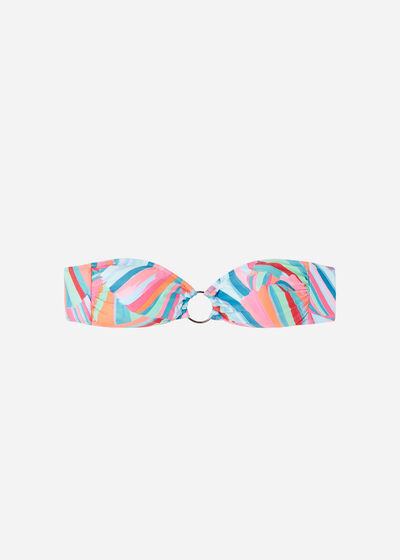 Bandeau Bikini Top with Removable Padding Neon Summer