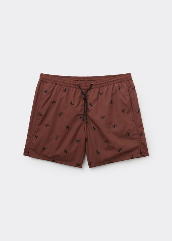 Men&rsquo;s Patterned Boxer Swim Shorts Formentera