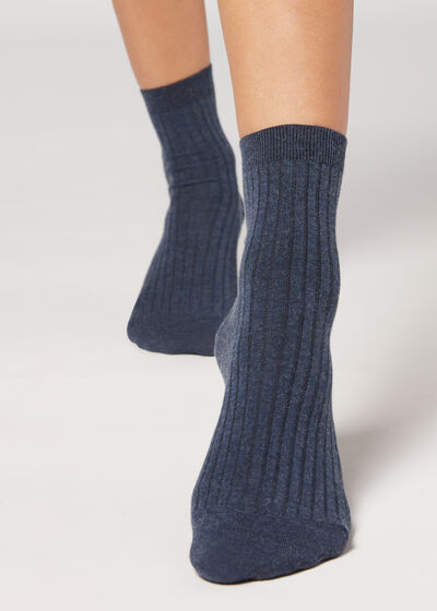 Kurze Socken mit Cashmere
