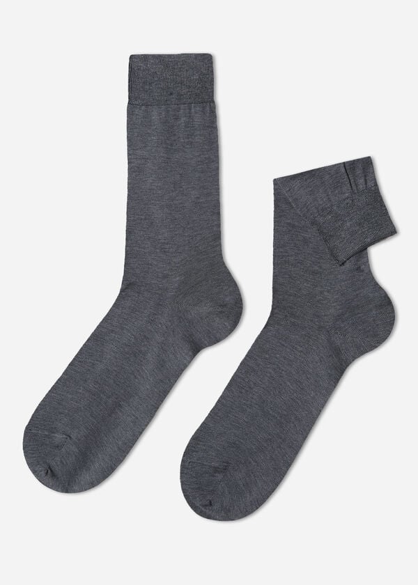 Pánske krátke ponožky z mercerovanej bavlny