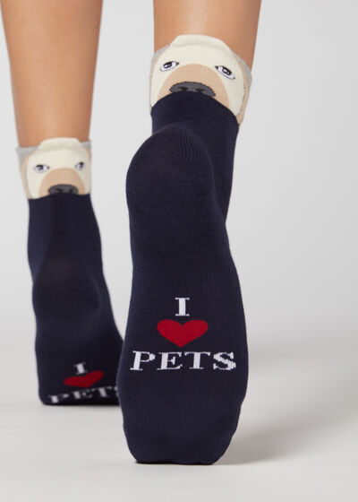 Pet Print Short Socks