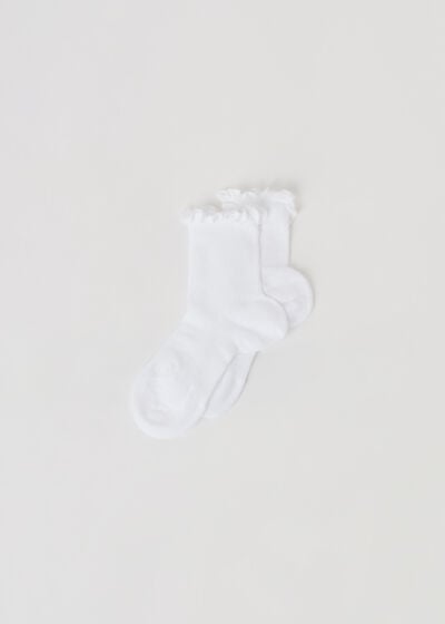 Girls’ Ribbed Short Socks