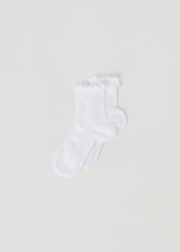Girls’ Ribbed Short Socks