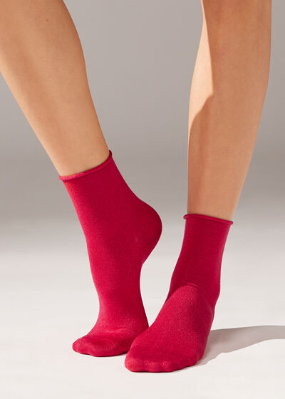 Krátke ponožky s trblietavým vláknom s mäkkým lemom