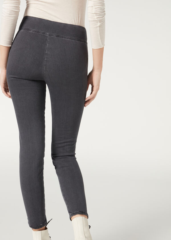 Leggings in Denim Thermal Skinny