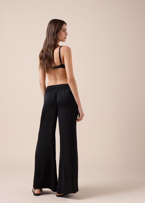 Shiny Palazzo Trousers
