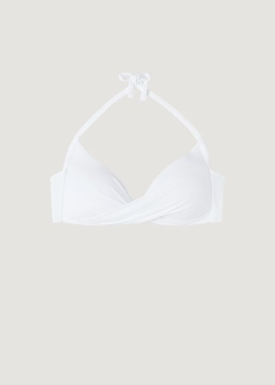 Graduated Padded Criss-Cross Triangle Swimsuit Top Indonesia