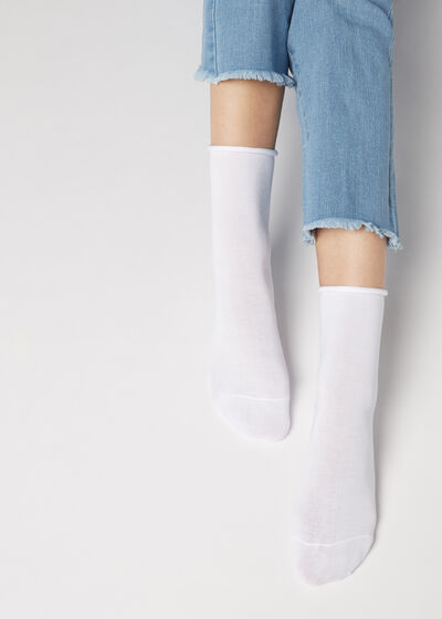 Calcetines cortos de algodón sin puños